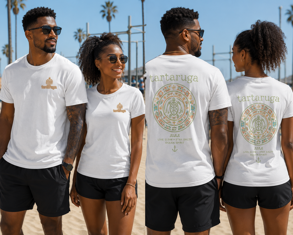 Tartaruga 'Live Slow Stay Salty' Unisex Cotton T-Shirt