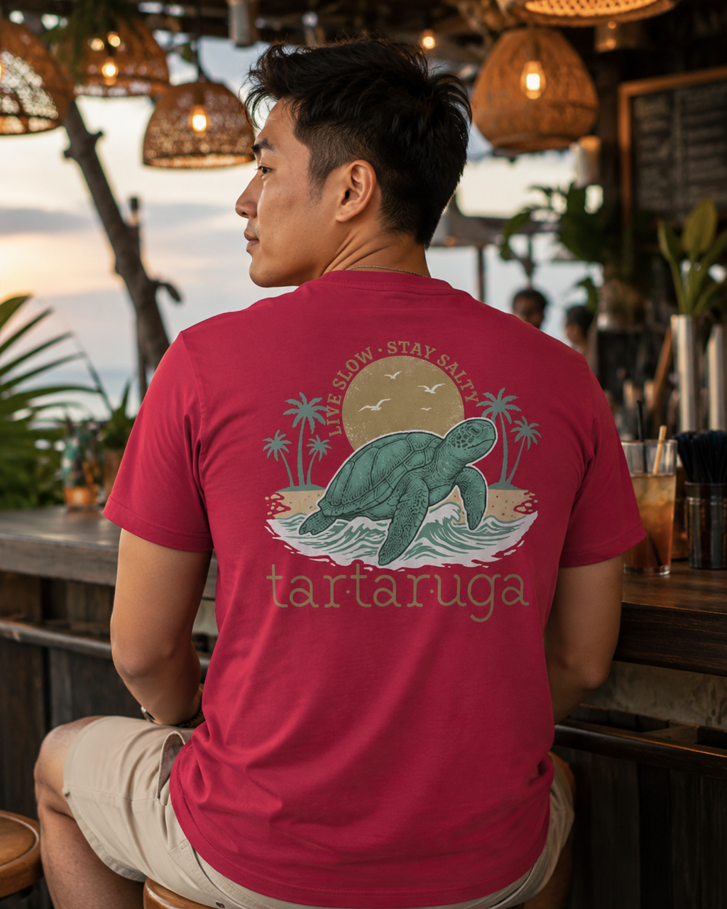 Tartaruga Sea Turtle Tropical Island Unisex Cotton T-Shirt