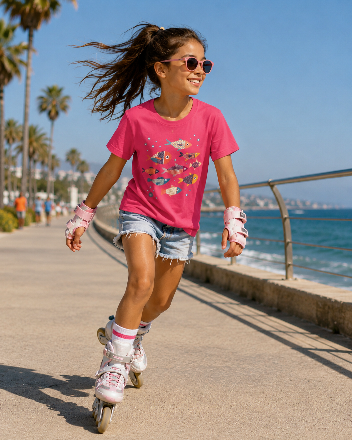 Tartaruga Colourful Fish Kids Cotton T-Shirt