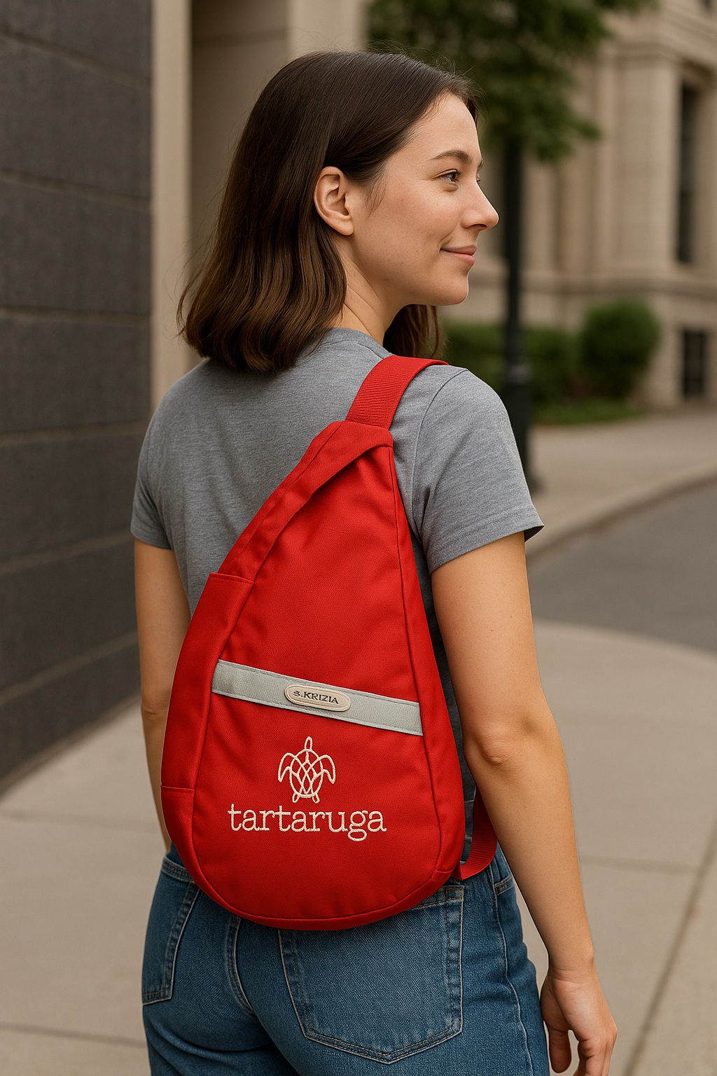 Tartaruga Red Sling Bag by Krizia