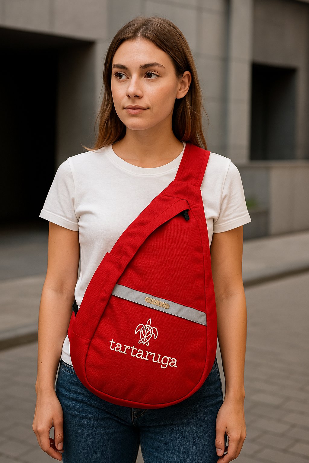 Tartaruga Red Sling Bag by Krizia